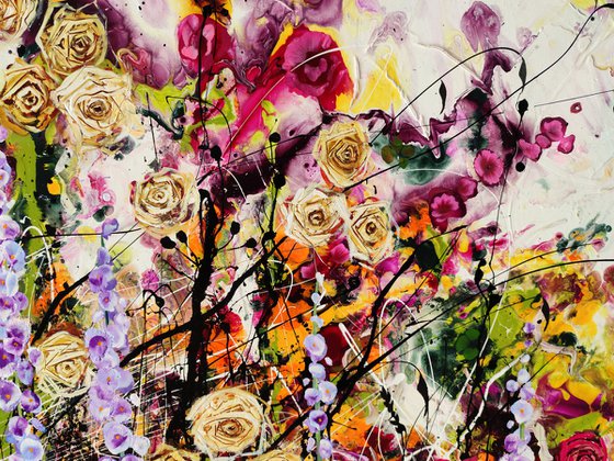 Roseberry Fields Abstract Floral Landscape