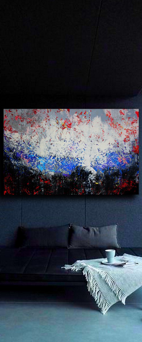 150x100cm. / abstract painting / Abstract 1144 by Alex Senchenko