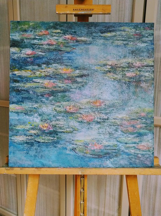 Water Lilies. Original oil painting (2021)