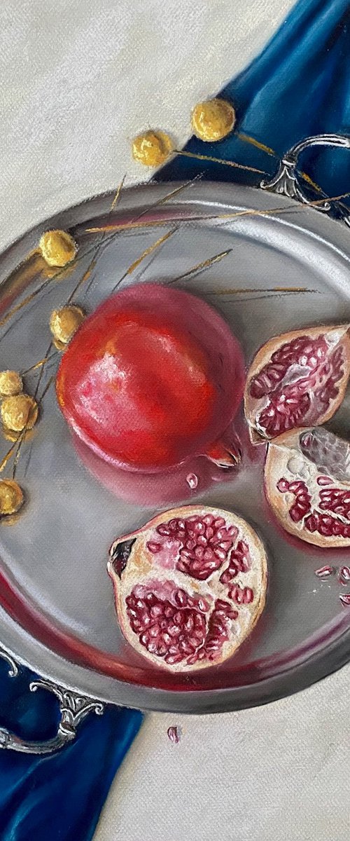 Pomegranates by Maria Vasilevich