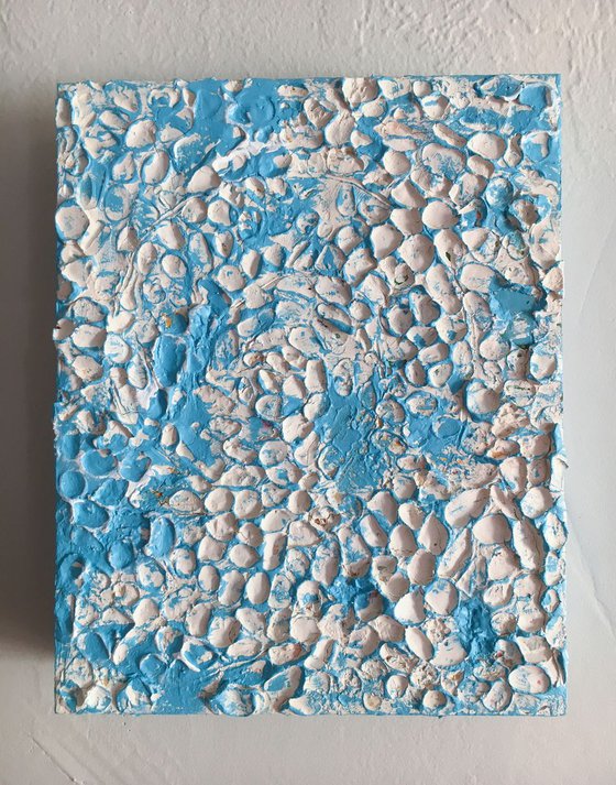 Contemporary Abstract "Blue shell rock"