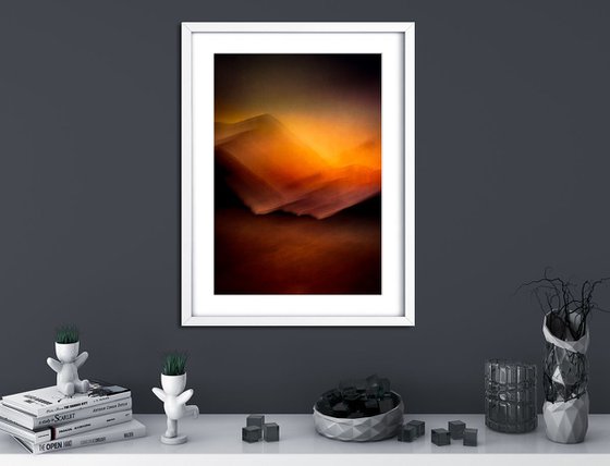 Red Cuillin Fire   - Abstract landscape on canvas