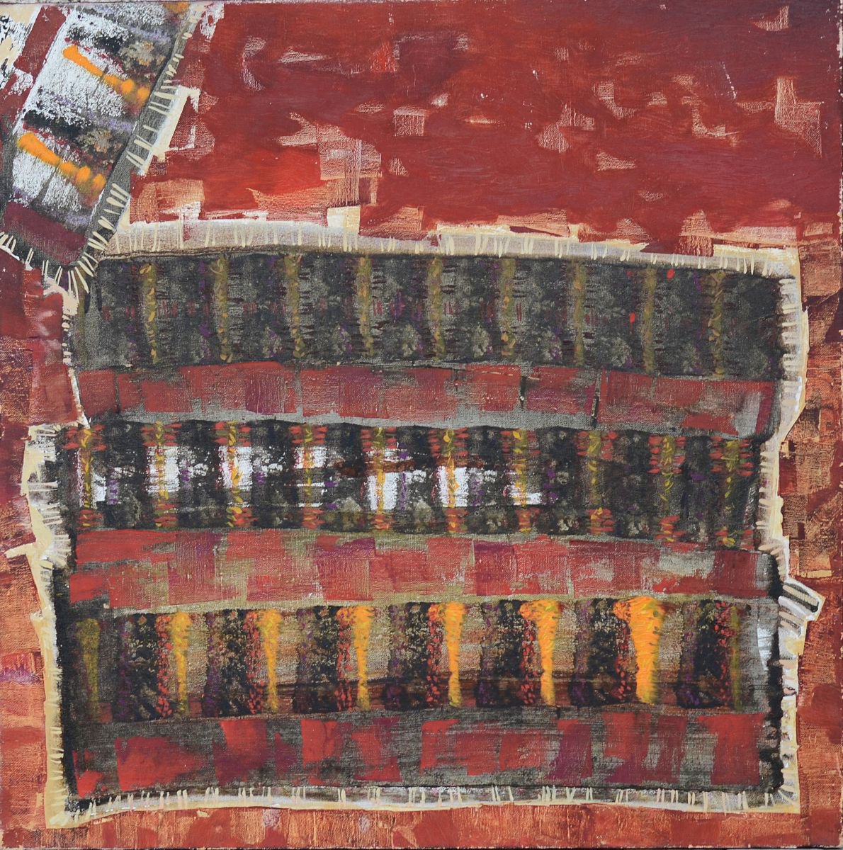 Expressive Abstract Oil Painting By Florina Breazu, 31 X 31, Memory, Original Artwork