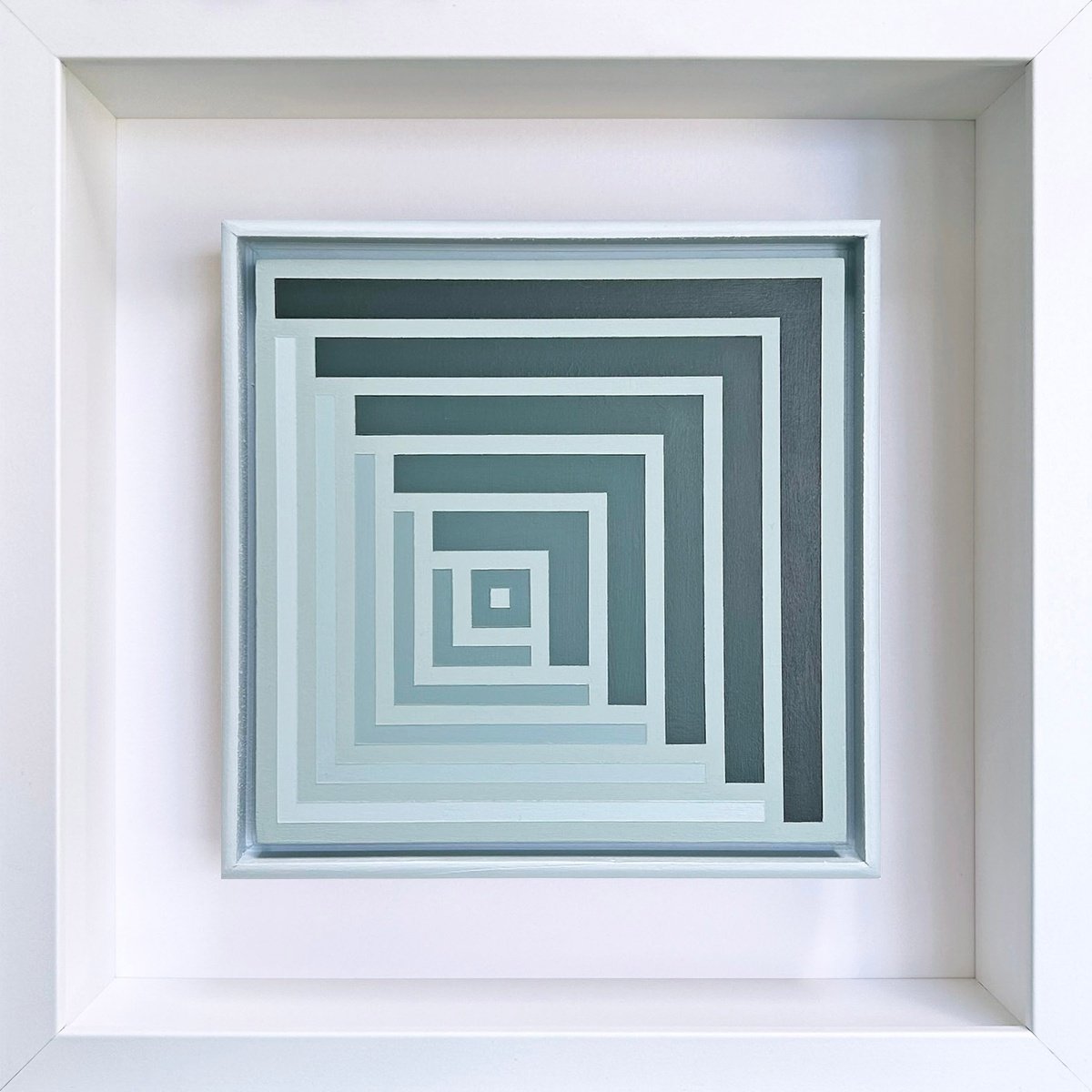 Geometric Abstract Acrylic Painting By Crispin Holder, 11 X 11, Mono46, Original Artwork