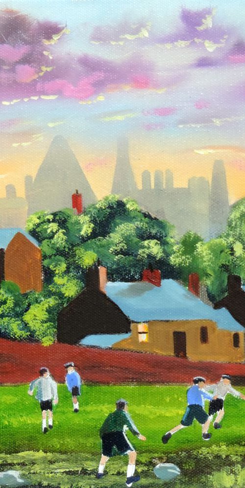 a game of football by Gordon Bruce