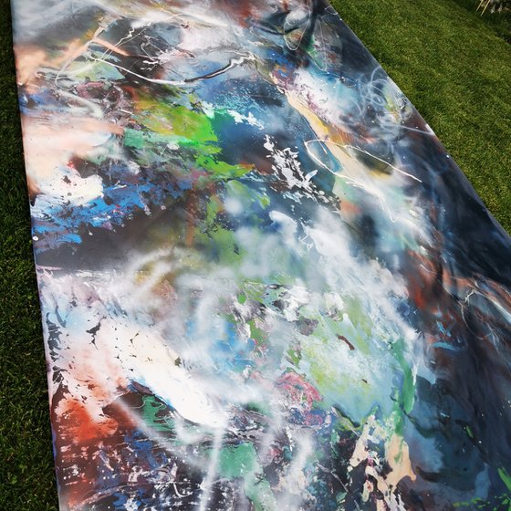 Gigantic size xxl painting 500 x 250 cm Fantastic That beauty of changing mindscape dreamscape master O Kloska