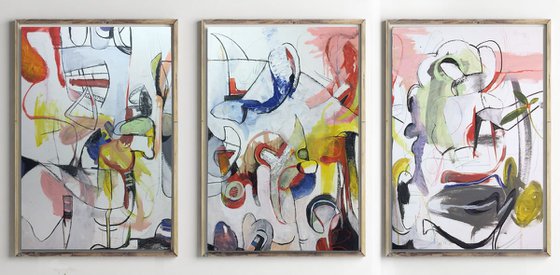 Abstract triptych