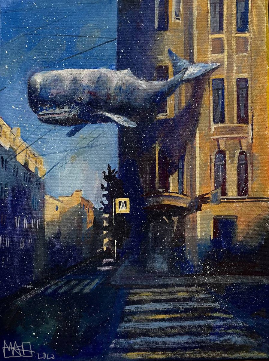 Solar- whale on the city streets. by MARIA GURIKHINA