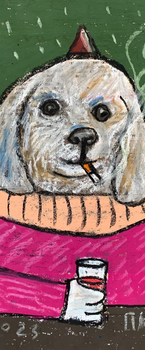 Smoking dog #89 by Pavel Kuragin