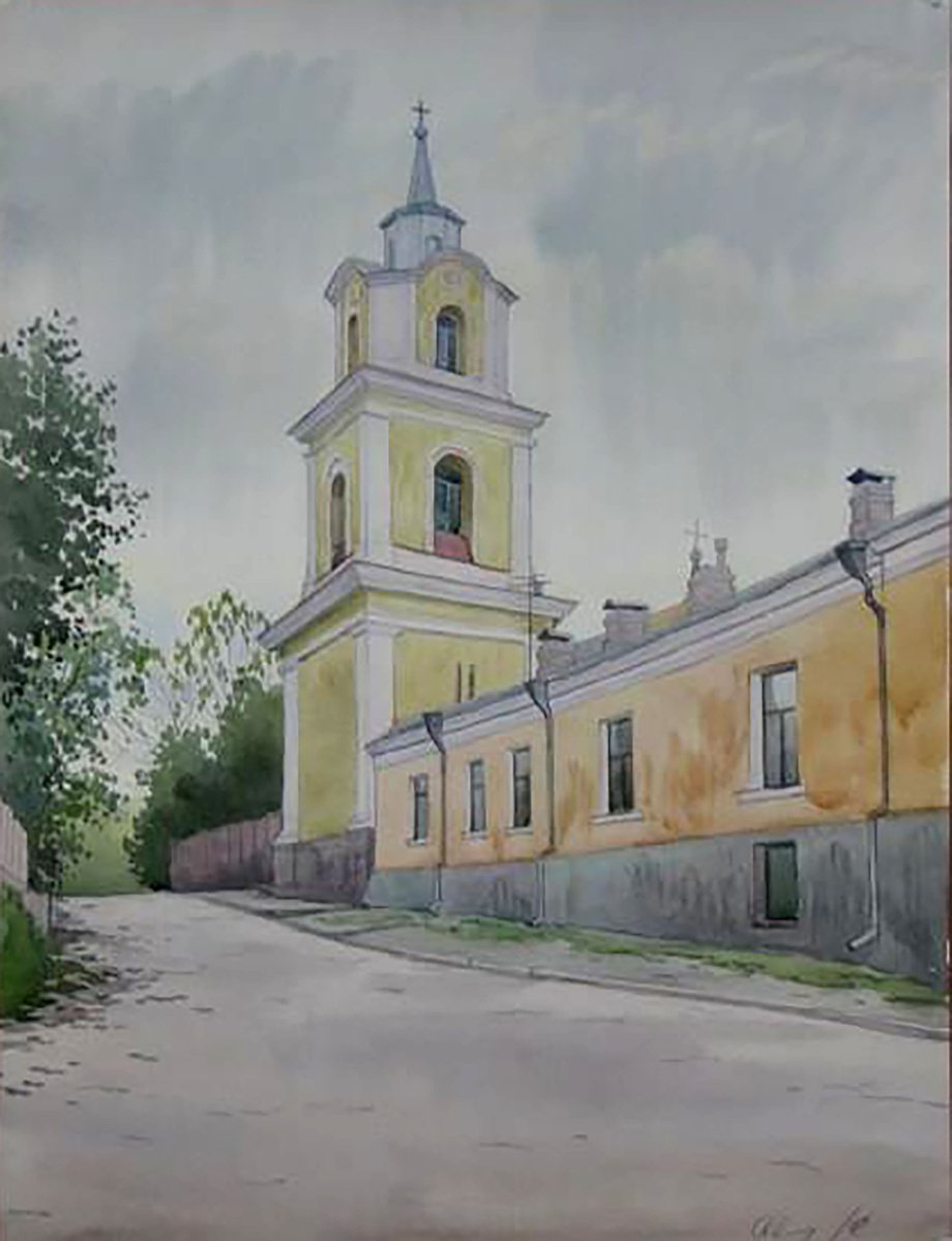 Impressionistic Landscape Watercolour By Valeriy Savenets-1, 12 X 16", Cloudy July, Original Artwork