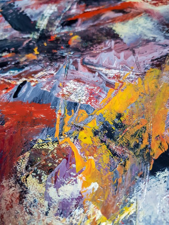 - DONU - (H)96x(W)120 cm. Style of Willem de Kooning. Abstract Expressionism Painting