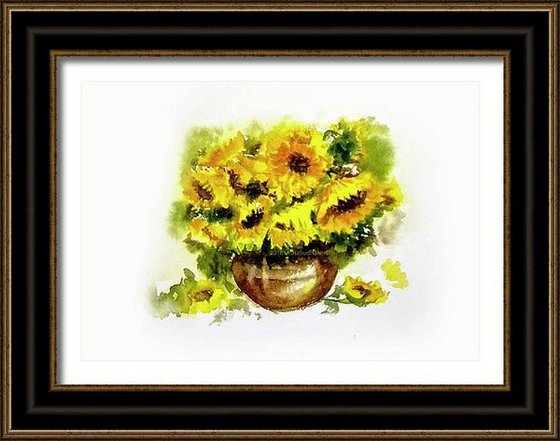 Vase of Sunflowers Inspired by Van Gogh SOLD