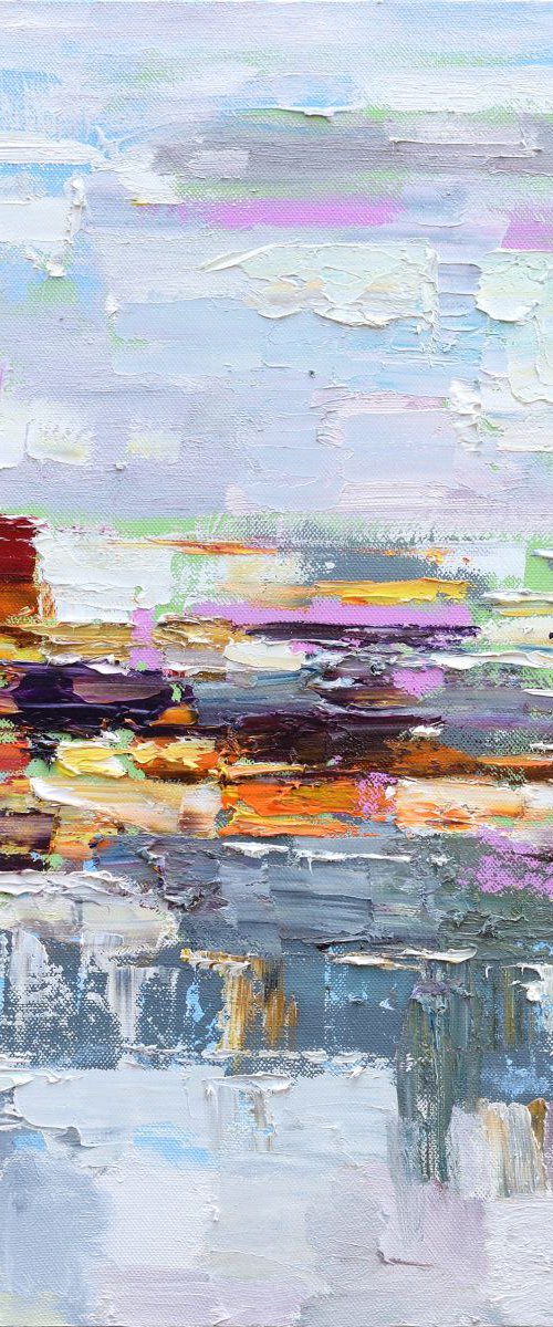 "Bright Band" - Original Abstract painting by Anastasiia Valiulina
