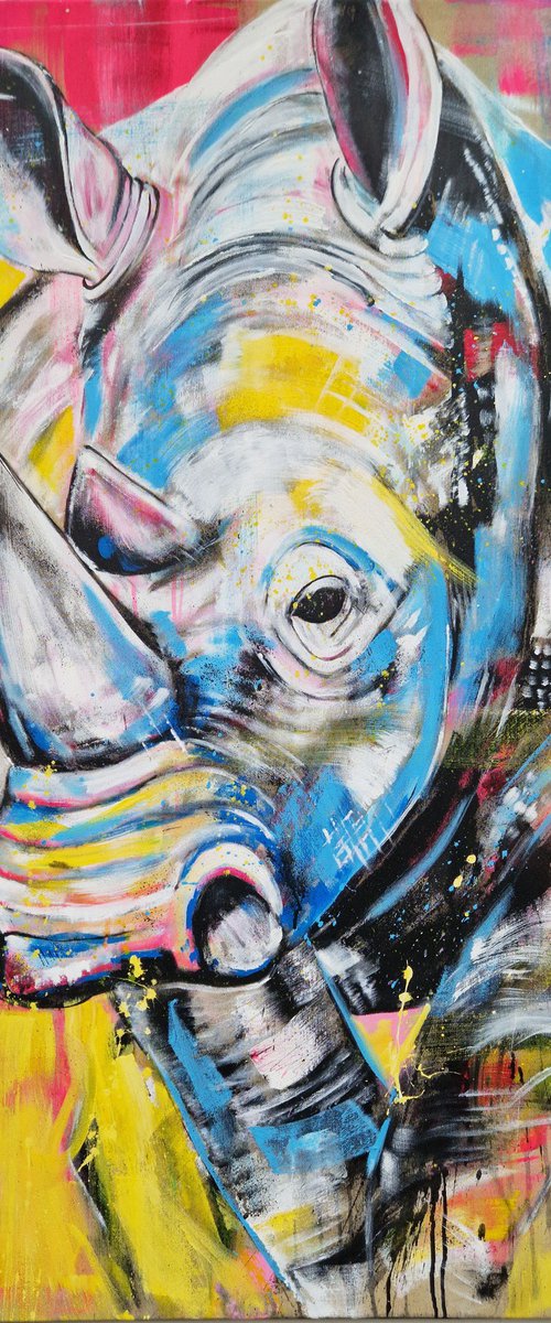 Rhino #6 - RED LIST by Stefanie Rogge