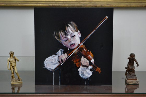 The boy and his violin