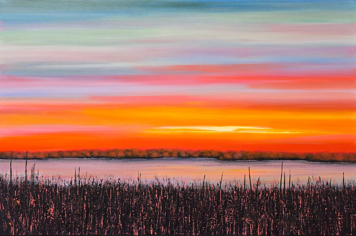 Peace Among Reeds By Faith Patterson, 36 X 24, Artwork For Sale On Artfinder