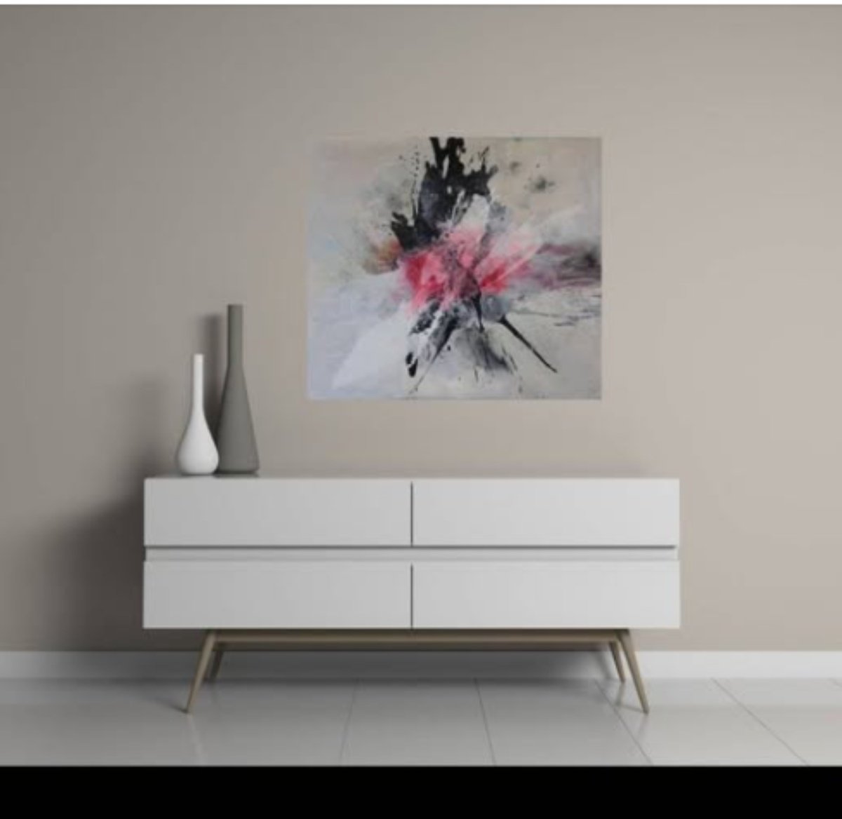 Abstract Painting By Christa Haack, 31 X 31, Explosivly 1, Original Artwork