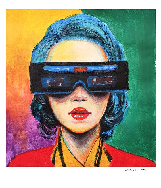 Virtual Reality 3. Portrait  in Pop Art style
