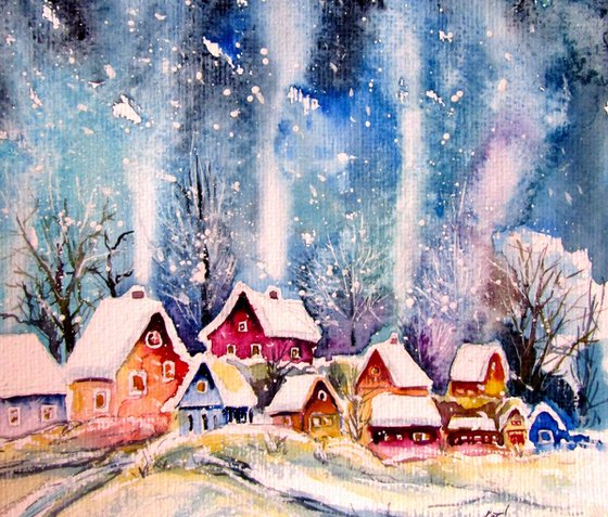 Frozen village