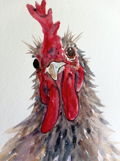 Funky Chicken Rooster by MARJANSART