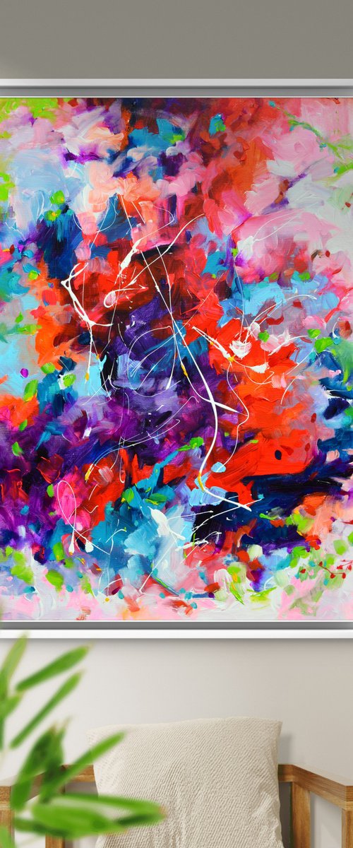 A Flash of Scarlet - Forest Walk by Soos Roxana Gabriela
