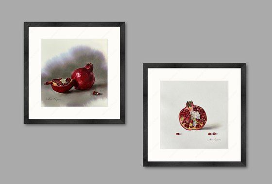 Pomegranate diptych