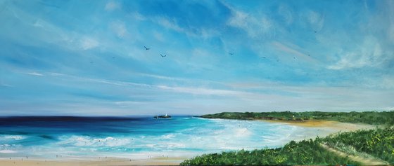 "Gwithian" - Cornish Seascape, Art, Skyscape