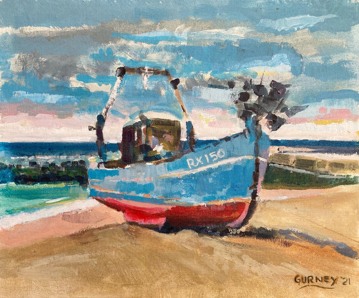 Fishing Boat in Hastings beach by Paul Gurney