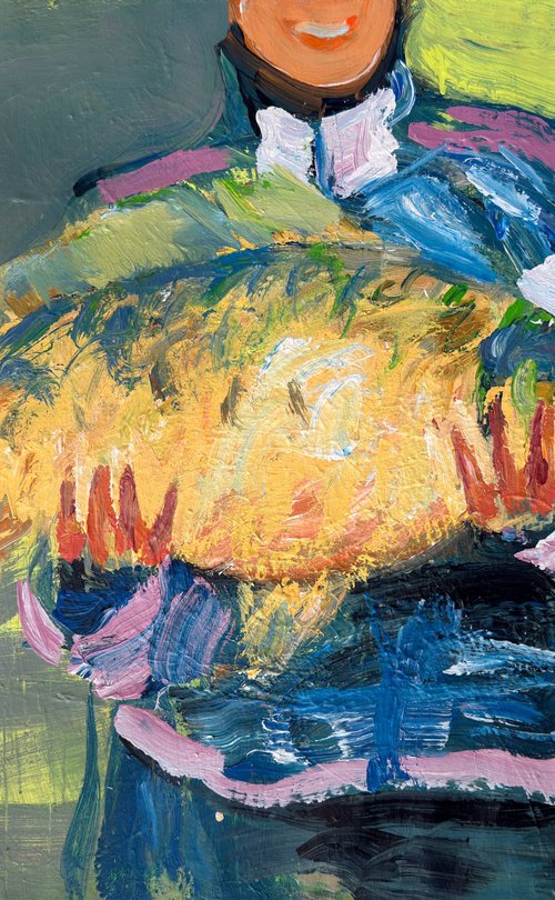 Self-Portrait with Fish by Zakhar Shevchuk