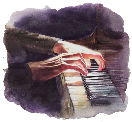 Hands on Piano - Piano Player - Musician