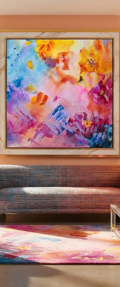 My creative awakening, abstract, bright by Nataliia Plakhotnyk