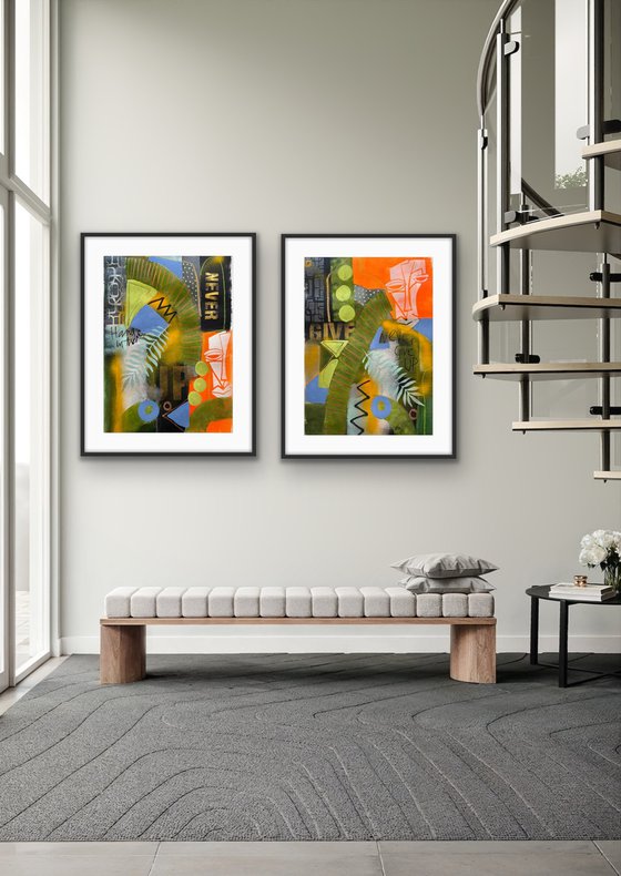 Never Give Up (Diptych)