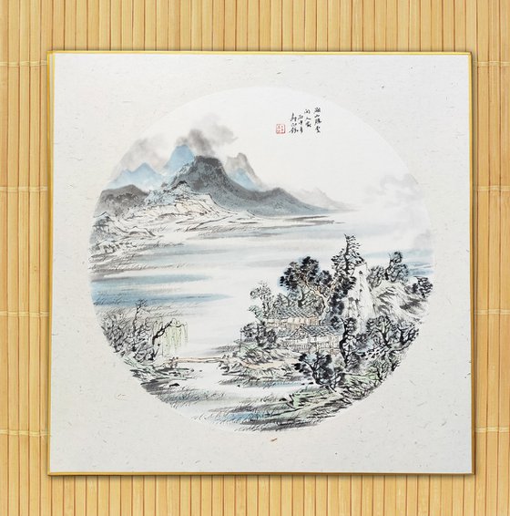 XUAN ART - Chinese landscape painting 43*43cm - 08