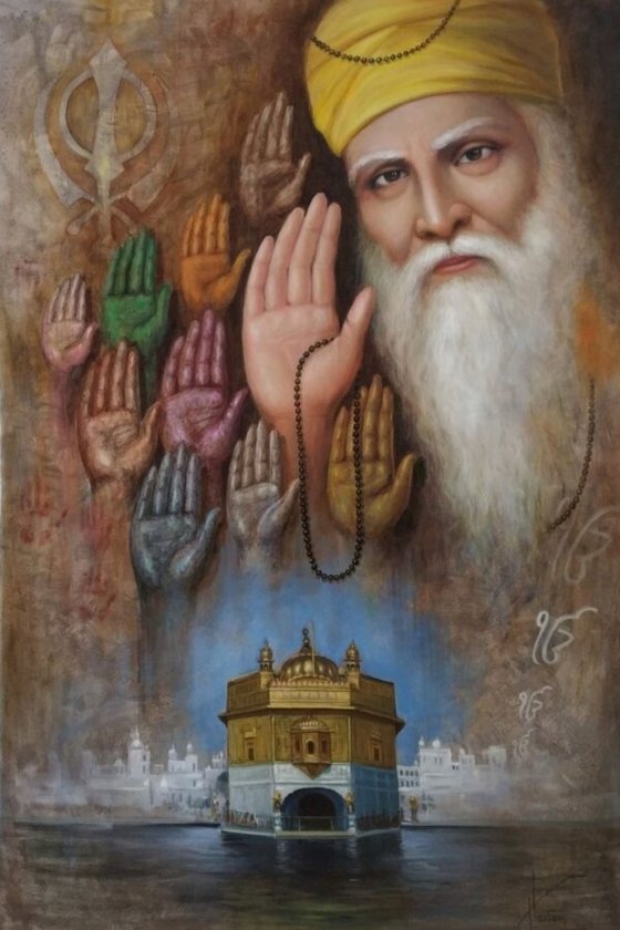 The Blessings of 10 Sage’s | Oil Painting By Hari Om Singh
