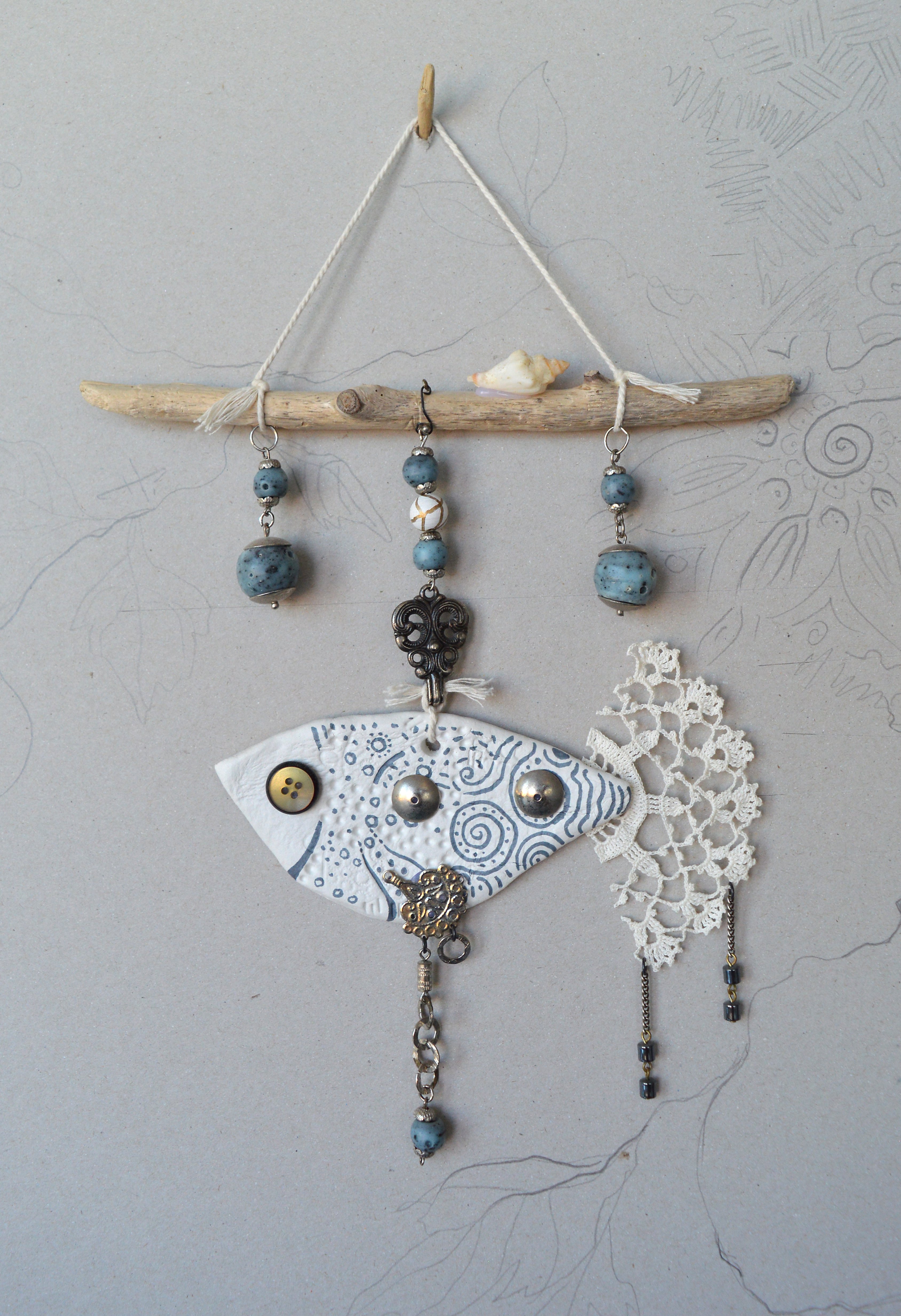 Animal Relief By Silvia Pavlova, 8 X 11", "Gift Of The Sea", Original Artwork