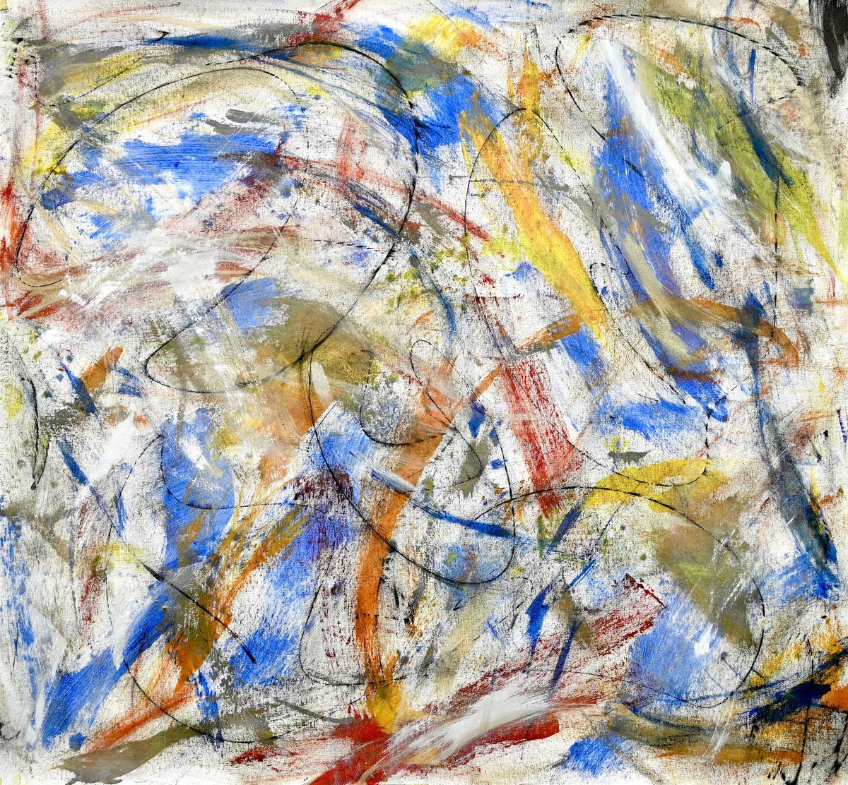 Abstract Acrylic Painting By Sumit Mehndiratta, 46 X 41", Composition No. 432, Original Artwork