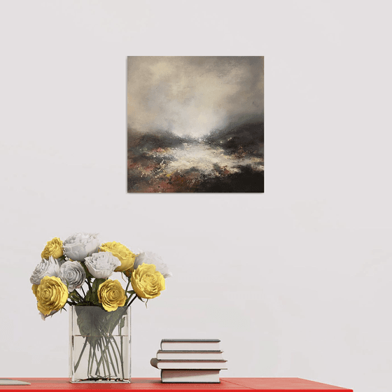 Lake of power 30x30 cm oil painting by Elena Troyanskaya