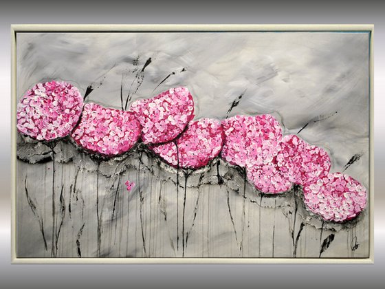 Everlasting Summer  - Abstract Art - Acrylic Painting - Canvas Art - Framed Painting - Abstract Flower Painting - Ready to Hang