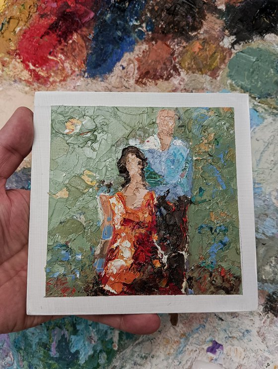 Couple abstract figure