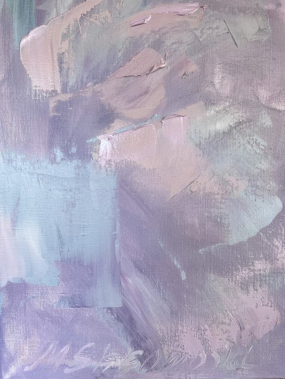 TENDERNESS - lavender abstraction, lilac abstraction.