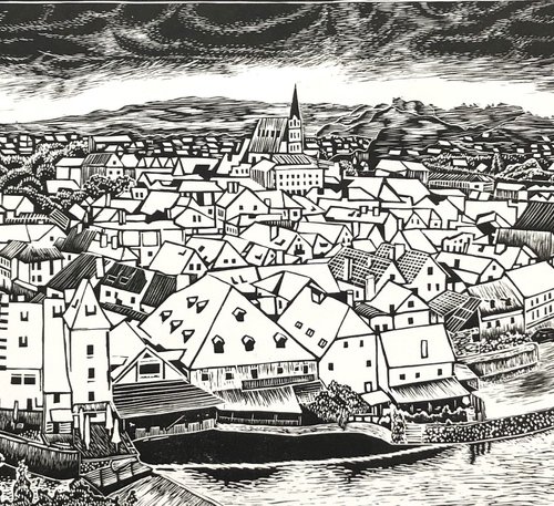 Cesky Krumlov landscape by Sergei Monin