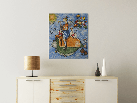 Travelers 70x80cm ,Acrylic/canvas