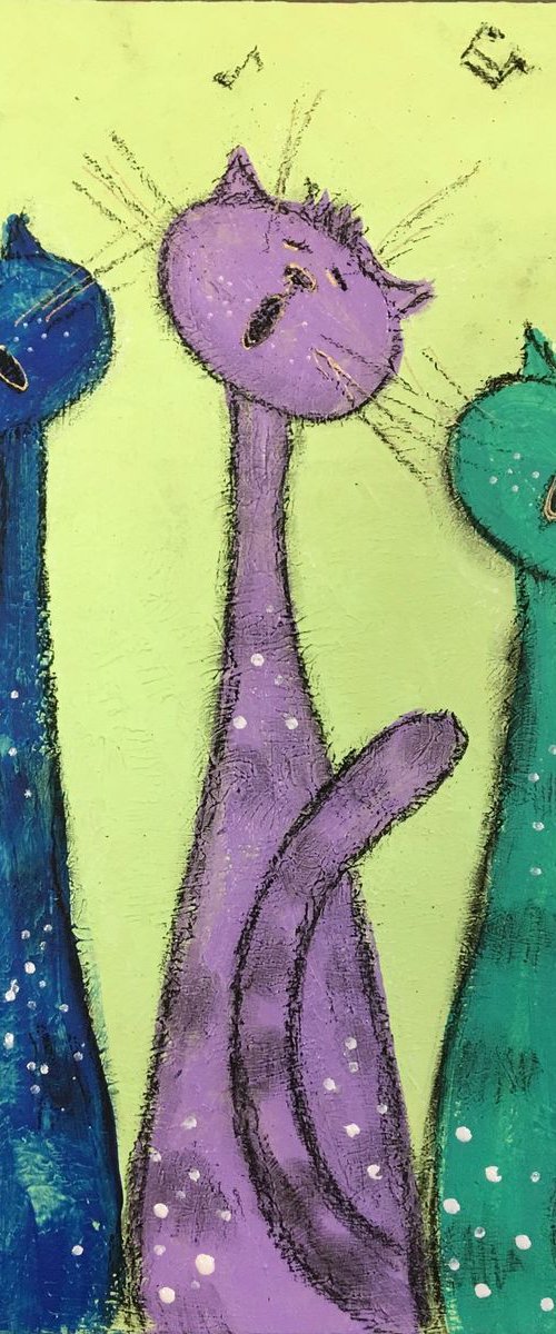 Three tenors. Abstract. Cats. by Anya Getter