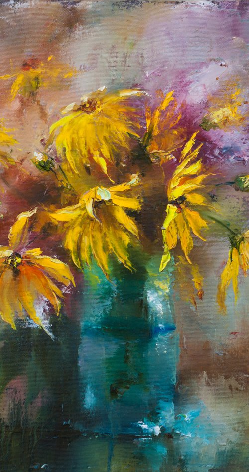 Yellow flowers by Olha Laptieva