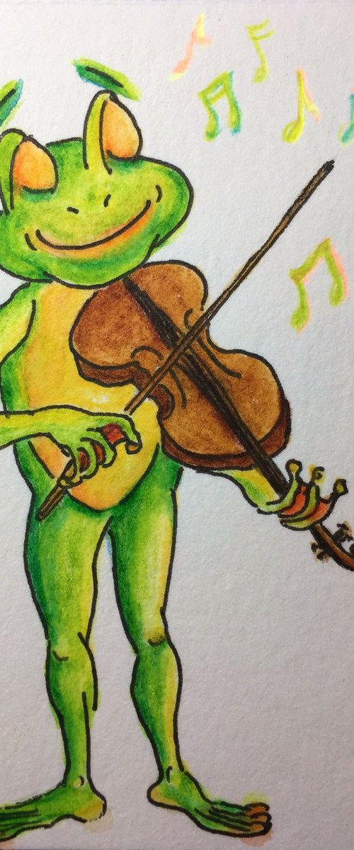 The frog loves music by Jing Tian