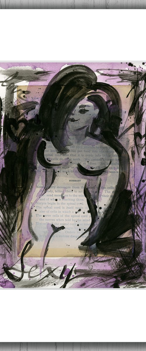 Nude Love 8 - Abstract Mixed Media Painting by Kathy Morton Stanion by Kathy Morton Stanion
