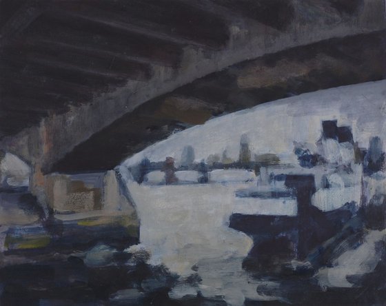 Under Waterloo bridge sketch
