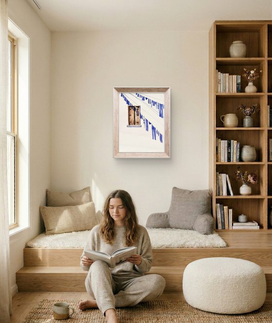 BLUE SHADOWS White Wall