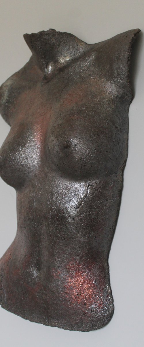 Raku Torso Large 46 by Monique Robben- Andy Sheppard