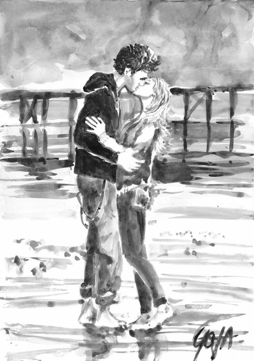 BY THE PIER - LOVERS' KISS by Nicolas GOIA